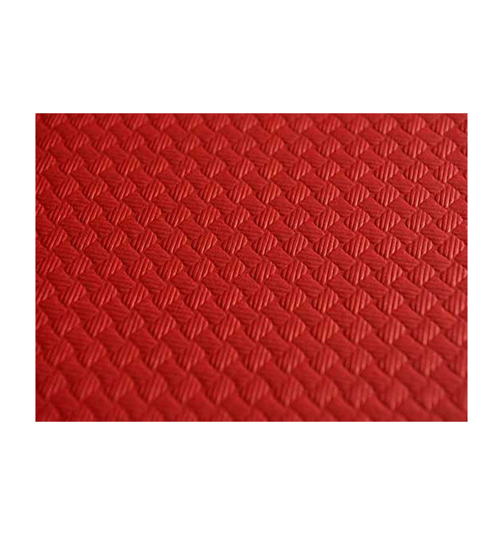 Voorgesneden papieren tafelkleed rood 40g 1,2x1,2m (300 stuks) 