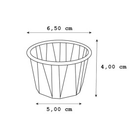 Pot Papier Plissé de 120ml (250 Unités)