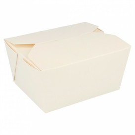 Papieren take-out Container "American" wit 11,3x9x6,4cm 780ml (50 stuks) 