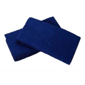 Serviette Papier Molletonnée 1/8 40X40 Bleu (50 Unités)