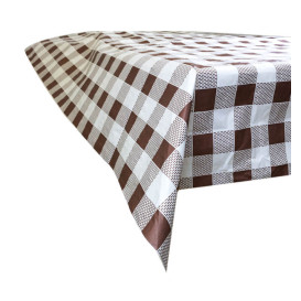 Nappe en papier 1,2x1,2m "Carrés Marrons" 40g (400 Unités)