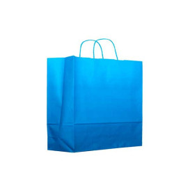 Sac en Papier Turquoise avec Anses 80g 20+10x29 cm (25 Utés)