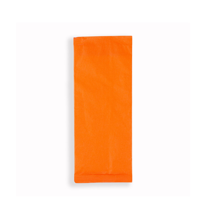 Enveloppe Porte-Couverts avec Serviettes Orange (1000 Utés)