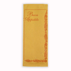 Enveloppe Porte-Couverts avec Serviettes "Buon Appetito" (125 Utés)