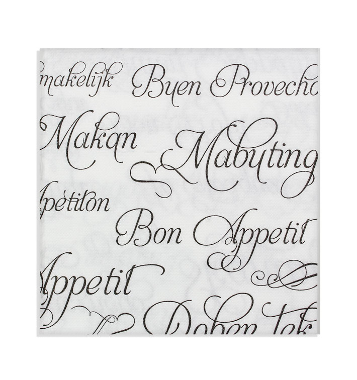 Serviette Papier molletonnée "Bon Appetit" 40x40cm (600 Utés)