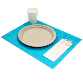 Set de Table en Non-Tissé PLUS Turquoise 30x40cm (400 Utés)