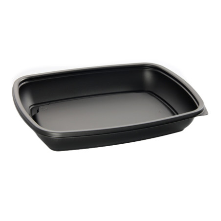 Barquette Plastique PP Noir 600ml 23x16,5cm (75 Utés)