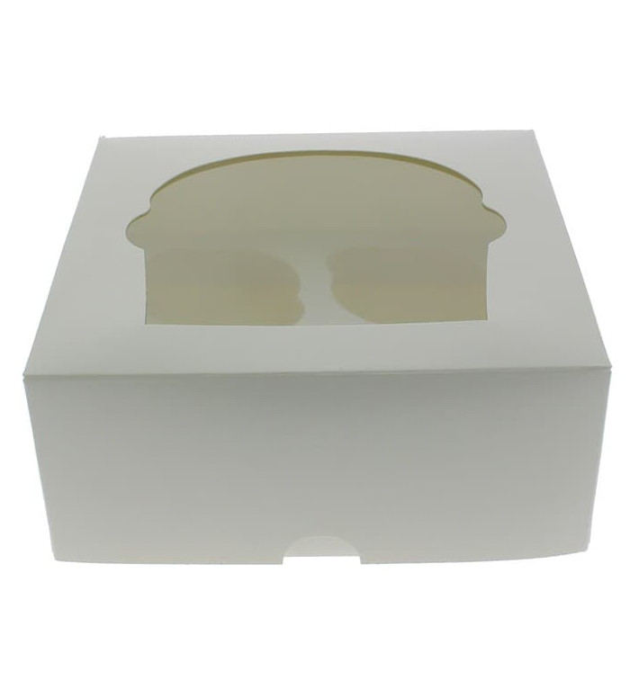 Boîte pour 4 Cupcakes Blanc avec insert (140 Unités)