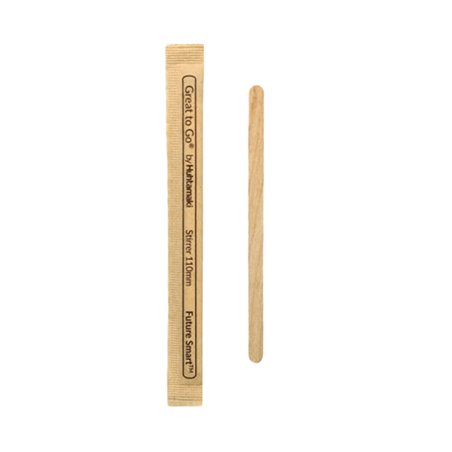 Agitateur en Bois Naturel pour Café Emballé 11cm (1000 Utés)