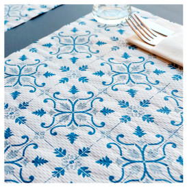 Papieren Placemats 30x40cm "La Valenciana" Turkoois 40g/m² (1000 Stuks)