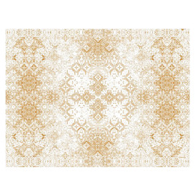 Nappe en papier 1x1m "Mosaïque" Crème 40g/m² (400 Utés)