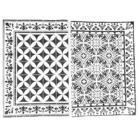 Papieren Placemats 30x40cm "Alhambra" Zwart 50g/m² (1000 Stuks)