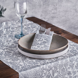 Nappe Rouleau en Airlaid 0,4x48m "Versailles" Gris 50g/m² P30cm (1 Uté)