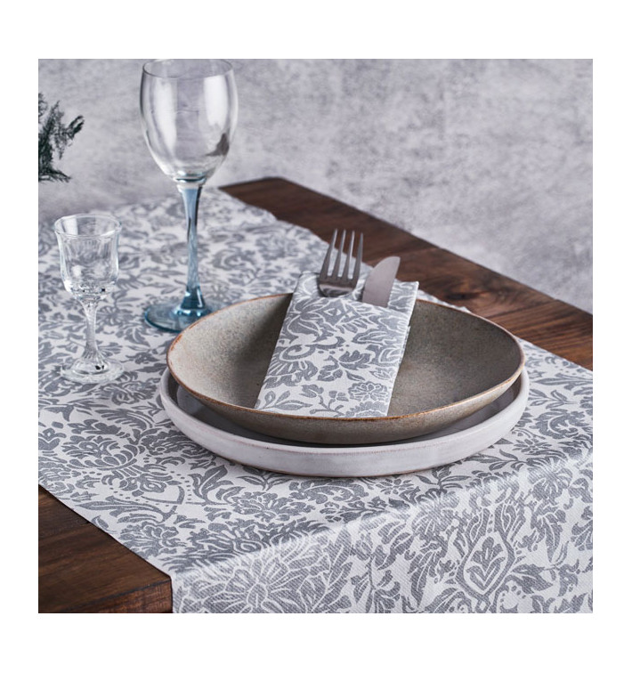 Nappe Rouleau en Airlaid 0,4x48m "Versailles" Gris 50g/m² P30cm (6 Utés)