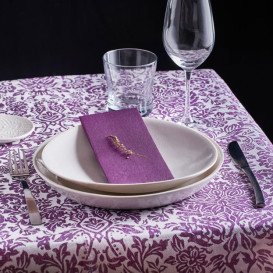 Nappe Rouleau en Airlaid 0,4x48m "Versailles" Aubergine 50g/m² P30cm (6 Utés)