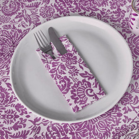 Serviette Kangourou Airlaid "Versailles" Aubergine 33x40cm 55g/m² (800 Utés)