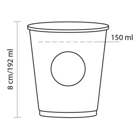 Gobelet Carton Cupmatic 6 Oz/192ml Ø7,0cm (100 Utés)