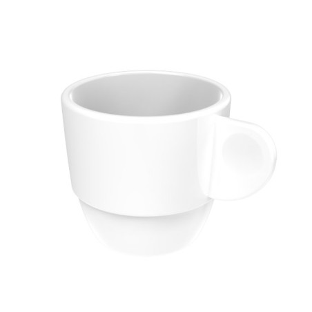 Tasse Réutilisable Durable SAN “Expresso” Blanche 80ml (36 Utés)