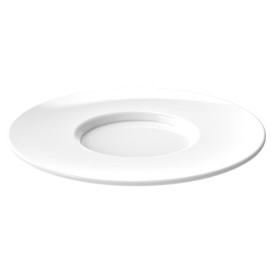 Assiette Réutilisable SAN pour Tasse “Cappuccino” Blanc 166ml (36 Utés)