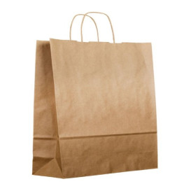 Sac en papier avec Anses Kraft 120g/m² 36+24x39cm (50 Utés)