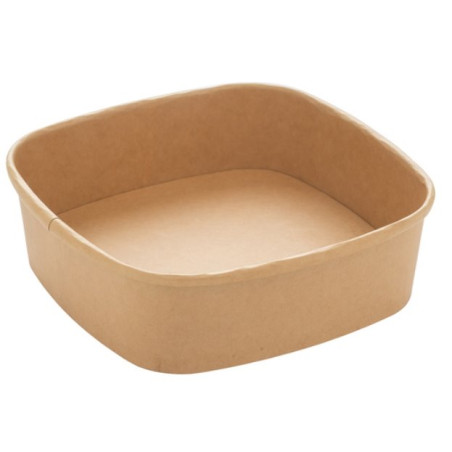 Pot Carré en Carton Kraft 750ml 17x17x5cm (50 Utés)