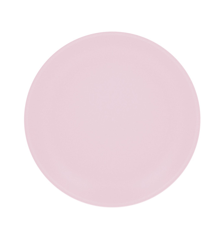 Assiette Réutilisable Durable PP Minéral Rose Ø27,5cm (54 Utés)