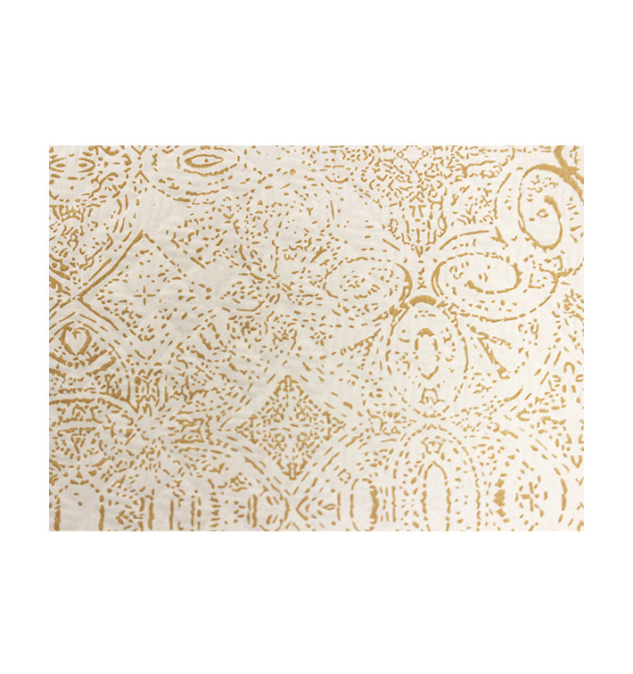 Nappe en papier 1x1m "Mosaïque" Crème 40g/m² (400 Utés)