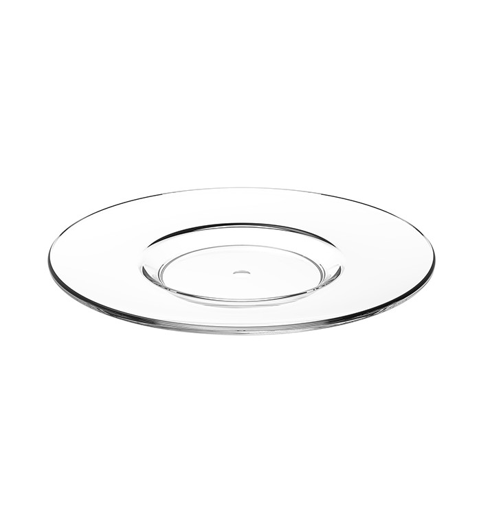 Assiette Sous Tasse Réutilisable SAN pour Tasse “Cappuccino” Transparent 166ml (6 Utés)