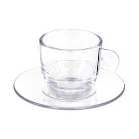 Tasse Réutilisable SAN “Expresso” Transparent 80ml (6 Utés)