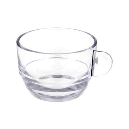 Tasse Réutilisable Durable SAN “Cappuccino” Transparente 166ml (6 Utés)