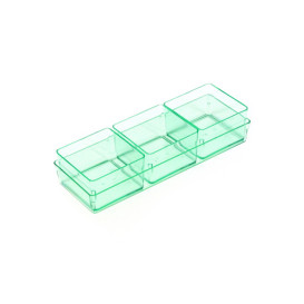 Plat plastique "Water Green" 13,1x4,6 cm (12 Unités)