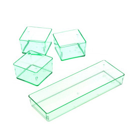 Plat plastique "Water Green" 13,1x4,6 cm (288 Unités)