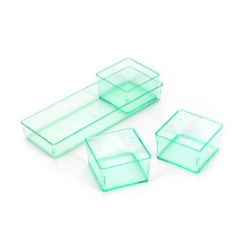 Plat plastique "Water Green" 13,1x4,6 cm (288 Unités)