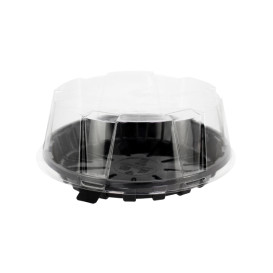 Cloche à Plateau Gâteaux APET Transparent Ø18x6cm (210 Utés)