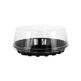 Cloche à Plateau Gâteaux APET Transparent Ø18x6cm (210 Utés)