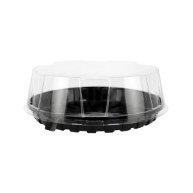 Cloche à Plateau Gâteaux APET Transparent Ø25,5x8cm (160 Utés)