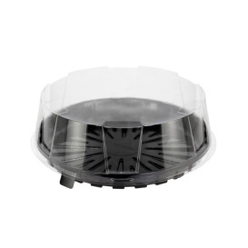 Cloche à Plateau Gâteaux APET Transparent Ø28,5x8cm (10 Utés)