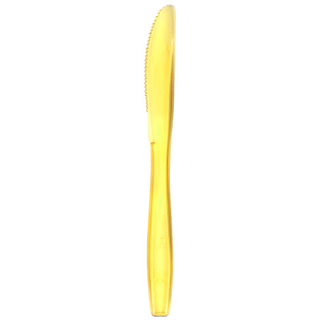 Couteau Plastique PS Premium Jaune 190mm (1000 Utés)