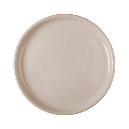 Plastic bord voor Pizza beige "Rond vormig" PP Ø35 cm (12 stuks) 
