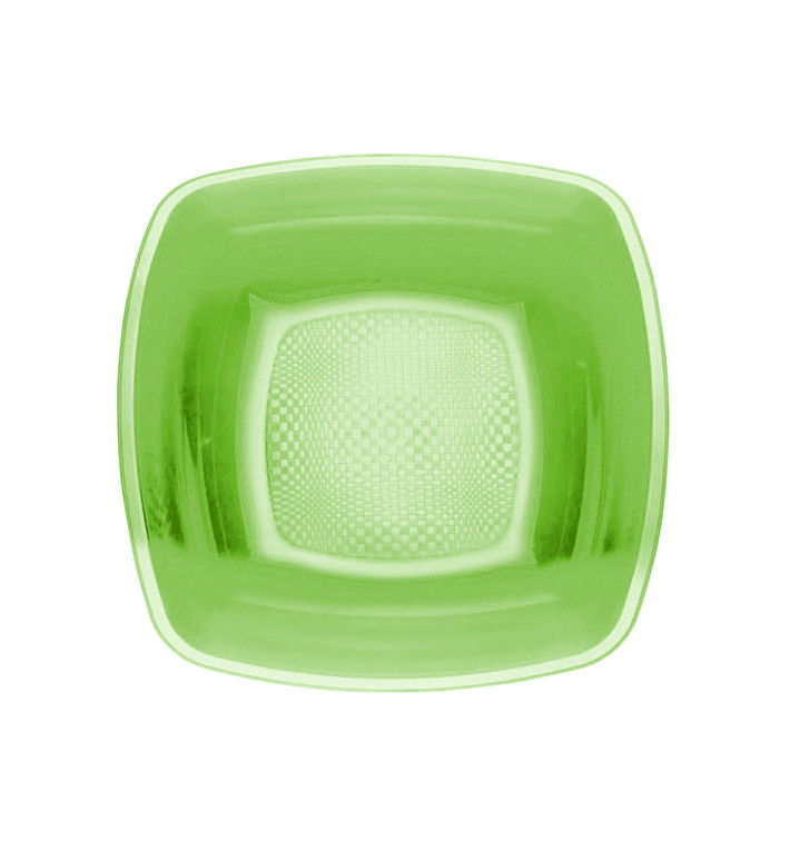 Assiette Plastique Réutilisable Creuse vert citron  PP 180mm (300 Utés)