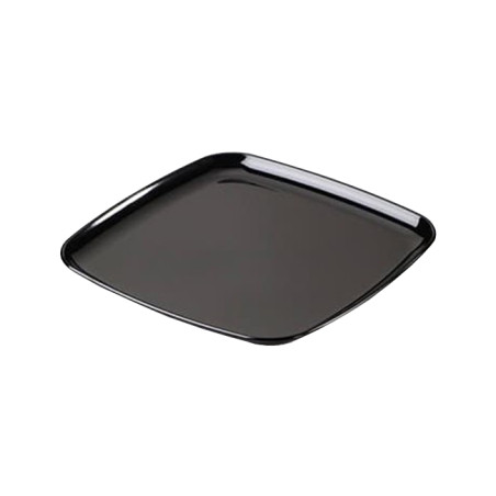 Plateau réutilisable en PP carré dur Noir 30x30cm (25 Utés)