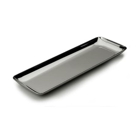 Plateau Rectangulaire Argenté 6x19cm (20 Unités)