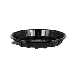 Plateau à Gâteaux APET Noir Ø16cm (210 Utés)