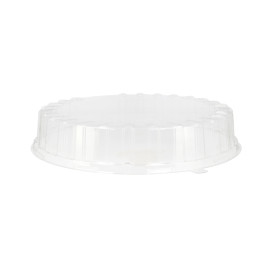 Deksel voor Cakeplak Container APET Transparant Ø31x6cm (90 Stuks)