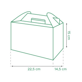 Boîte à Menu Kraft 225x145x150mm (150 Utés)