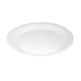 Assiette en Carton Ronde Ingraissable Blanc Ø22cm 200g/m² (400 Utés)