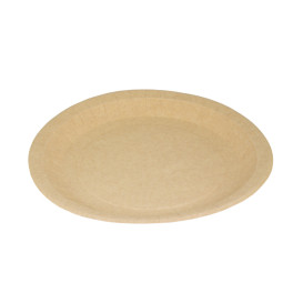 Papieren bord Rond vormig Vetvrij kraft Ø22cm 245g/m² (350 stuks) 