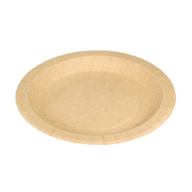 Assiette en Carton Ronde Ingraissable Kraft Ø18cm 245g/m² (350 Utés)