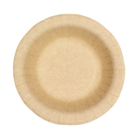 Assiette Creuse en Carton Ingraissable Kraft Ø19cm 245g/m² (500 Utés)