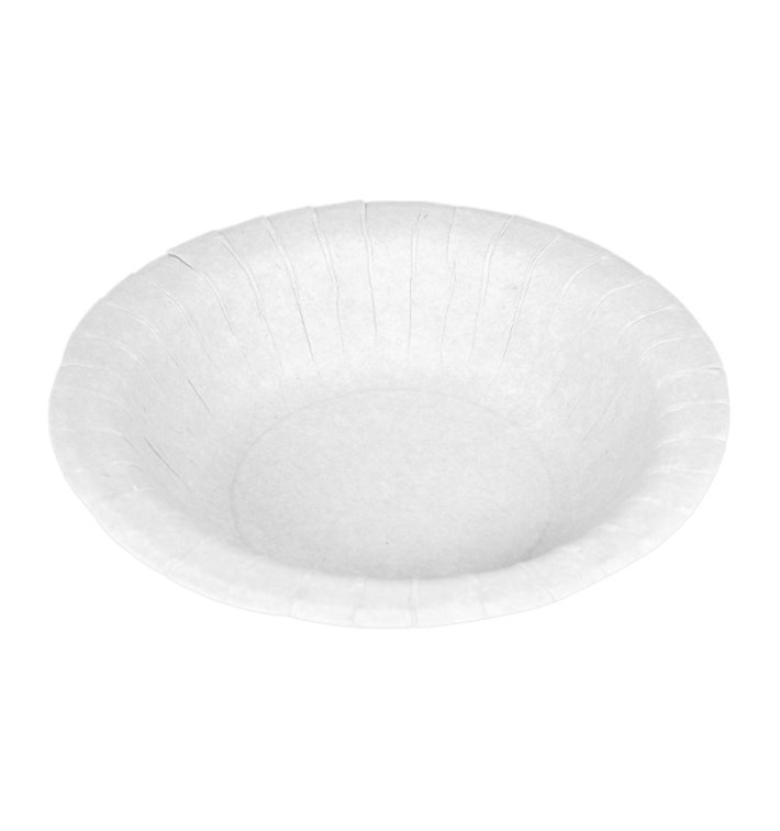 Assiette Creuse en Carton Ingraissable Blanc Ø19cm 250g/m² (500 Utés)